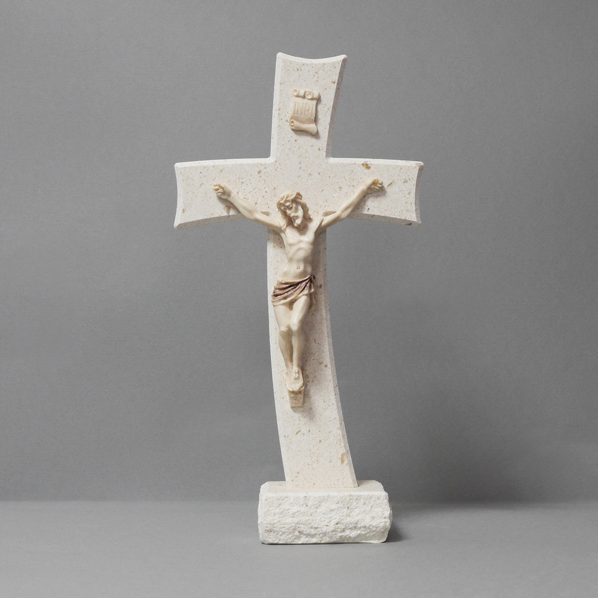 Curved standing table cross - corpus