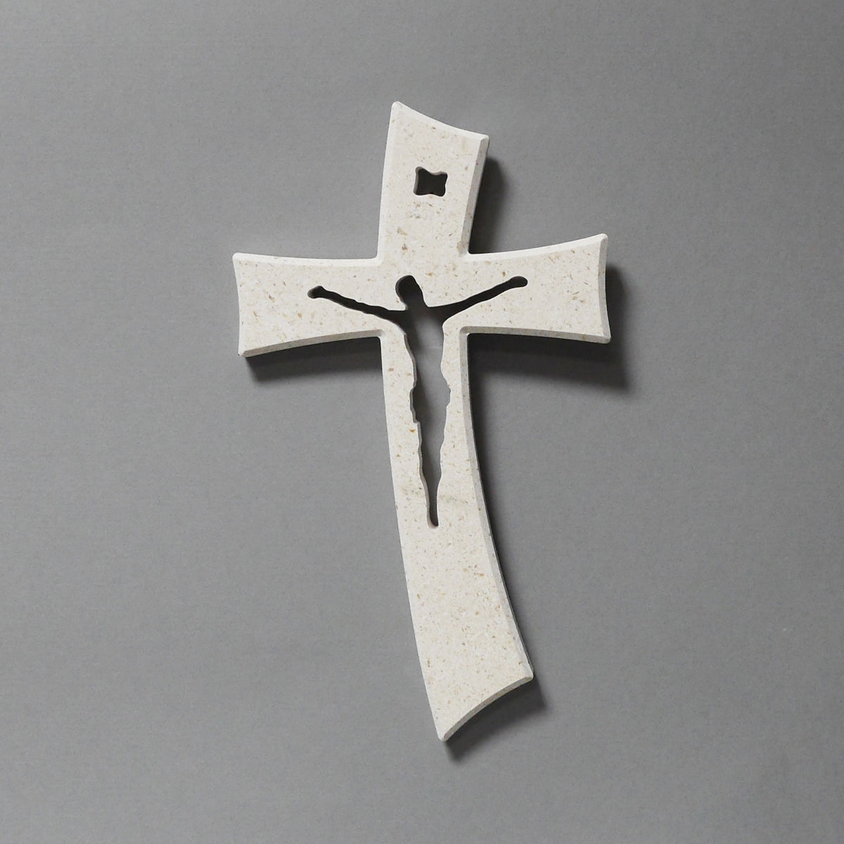 Pierced wall cross - curved